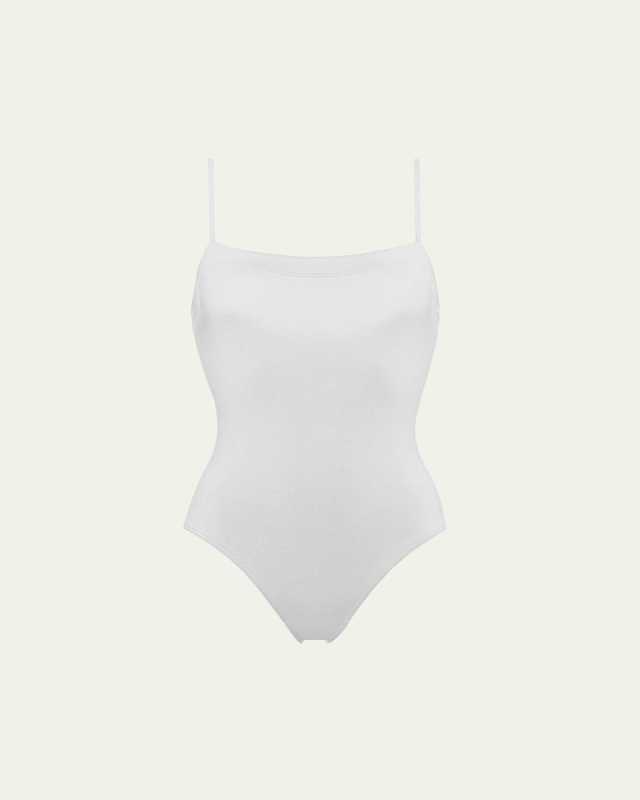 Aquarelle One-Piece Swimsuit with Thin Straps